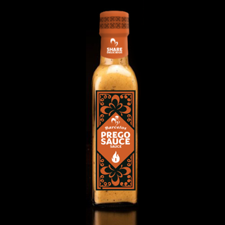 Prego Peri Peri Sauce bottle, featuring a smoky and sweet flavor profile, with hints of various herbs and spices, creating a unique culinary experience. The label hints at an educational journey into rich, layered flavors, ideal for enhancing a wide range of dishes.